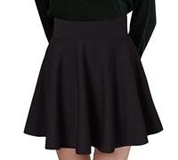 Jupes plissées pour femmes - Jupe de tennis plissée pour femme - Jupe patineuse grande taille avec short - Jupe blanche à taille élastique - Jupe décontractée - Jupe patineuse - Vêtements d'été, Noir