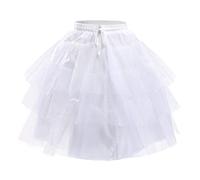 Jupes Tutu,Blanc Enfant Fille 3 Couches Tulle Crinoline Petticoat pour Filles Enfants Demi-Jupon pour Fille Taille 3-8 Ans