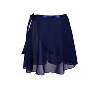 Jupette Danse Classique Femme Adulte en mousseline de soie Ballet Tutu danse jupe femmes filles gymnastique jupe portefeuille formation Ballet jupes danse de Ballet(Dark blue,XL(Height 160-175cm))
