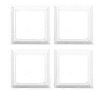 Jupette de poteau en vinyle à fixation par éclisse, 4 pièces, couvre-base pour colonne de terrasse de 4 x 4 pouces, manchon décoratif en vinyle pour poteau de clôture, adapté aux