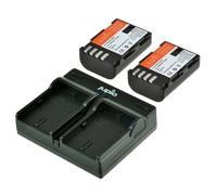 Jupio Chargeur de batterie double BLF19 compatible GH5 Noir G