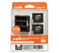 Kit Jupio: batterie GoPro HERO5 / 6/7 et batterie HERO (2018) (2x) + triple chargeur USB CGP1003V3