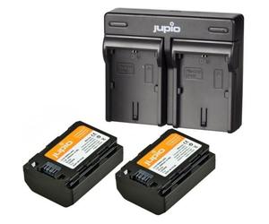 Jupio Kit : 2 batteries NP-FZ100 2040mAh + chargeur USB double pour appareils photo Sony
