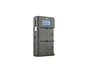 Jupio USB Duo Chargeur LCD pour Sony NP-FM50. NP-F550/F750/F970