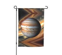 Jupiter Drapeau de décoration de jardin paysage 30,5 x 45,7 cm, 100 % fibre de polyester, tissu épais, universel pour toutes les saisons