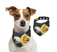 Jupiter Écharpe de jardin de rose de minuit pour animal domestique, bandanas pour chien, printemps, été, en coton doux, accessoires réglables pour petit, moyen et grand, fille, garçon, chiot de petite