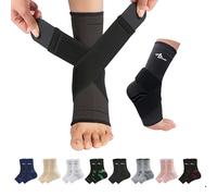 JUPITER Foot Sleeve (Pair) with Compression Wrap, Ankle Brace For Arch, Ankle Support, Football, Basketball, Volleyball, Running, For Sprained Foot, Tendonitis, Plantar Fasciitis