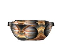 Jupiter Grand sac banane à bandoulière Paysage - Cadeau pour profiter du sport, des festivals, de l'entraînement, des voyages, de la course à pied - Noir, taille unique, Noir , Taille unique