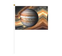 Jupiter Lot de 10 drapeaux à main imprimés paysage 14 x 20,8 cm