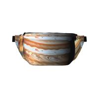 Jupiter Sac banane à bandoulière Paysage Grande capacité, imperméable et résistant à la poussière, fermeture éclair sécurisée, convient pour les voyages et les activités de plein air, noir, taille