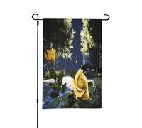 Jupiter - Support de drapeau de jardin de rose de minuit - Décorations de Pâques en plein air, résistant aux intempéries, parfait pour la décoration de cour et de jardin