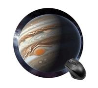 Jupiter Tapis de souris rond amusant en caoutchouc antidérapant pour ordinateur portable 19,8 x 20,8 cm pour bureau et maison