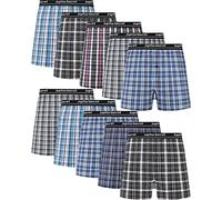 JupiterSecret Calecon Homme Lot de 10, Boxer Homme Coton Respirant Calecon Homme Tissé Calecon Americain Homme Grande Taille Confortable, Boxer American Ceinture Apparente, XXL