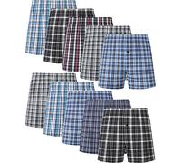 JupiterSecret Calecon Homme Lot de 10, Boxer Homme Coton Respirant Calecon Homme Tissé Calecon Americain Homme Grande Taille Confortable, M