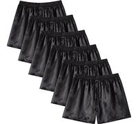 JupiterSecret Calecon Homme Satin Multipack de Boxer Sensation de Soie Short avec Braguette Boutonnée Bas de Pyjama Soyeux