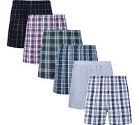 JupiterSecret Lot Caleçon Homme Tissés Américain Boxer Homme Coton Doux Calecon Homme Confortable Taille Élastique, 6 Pièces, 3XL