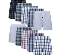 JupiterSecret Lot Caleçon Homme Tissés Américain Boxer Homme Coton Doux Calecon Homme Confortable Taille Élastique, 10 Pièces, L