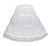 Jupon à 3 cerceaux pour fille - Avec dentelle - Taille réglable - Jupe en tulle - Pour enfant, a, 10-11 ans