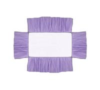 Jupon De Lit,Cache-Sommier Volanté Jupe de lit élastique Souple et Durable for Chambre à Coucher, Installation Facile, Housse Anti-poussière, Volants plissés(Purple)