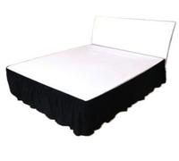 Jupon De Lit,Cache-Sommier Volanté Jupe de lit en Tissu brossé sans Surface Jupes à Bande élastique King Queen Size Couvre-lit 40 cm Hauteur(F,180X200cm)