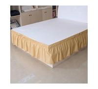 Jupon De Lit,Cache-Sommier Volanté Jupe De Lit Qualité, Serviette Couleur Unie, Décoration La Maison, Tissu Literie Épais, Anti-poussière, Antidérapant, Confortable Et Doux(Color 003,180x200cm 1pcs)