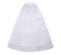 Jupon de Mariée en Crinoline Petticoat, Femme 3 Cerceau Jupons, Demi-Jupe Élastique et Confort pour Robe de Bal Robe Mariage, Disponible en Différentes Couleurs et Différentes Taille(Blanc,34)