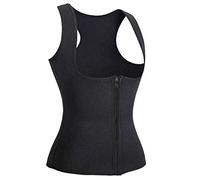 Jupon Dirndl Corset amincissant Body-Trainer-Taille Femmes Sport Entraînement Fitness Shapeware Gainant avec Jambe, Noir , L