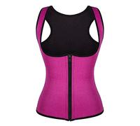 Jupon Dirndl Corset amincissant Body-Trainer-Taille Femmes Sport Entraînement Fitness Shapeware Gainant avec Jambe, Rose, M