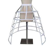 Jupon en crinoline court ou long pour femme - 2/3/4/5 - Robe de bal en forme de cage - Demi-slip - Jupe pour mariage - Jupon cage - Blanc et noir, H, Taille unique