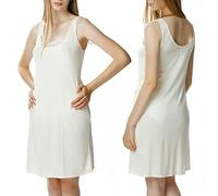 Jupon Femme Alice, Chemise de Nuit légère, Pyjama féminin, agréable au Toucher, Non Statique, ne Colle Pas au Corps, Parfait sous Une Robe (42, Écru)