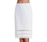 Jupon Femme Longue Jupes de Robes Fond de Jupe avec Dentelle Antistatique Lingerie sous-vêtements Invisible Demi-Jupe Jupon Elastique Mi-Long Petticoat Elégant pour Mariage Fille
