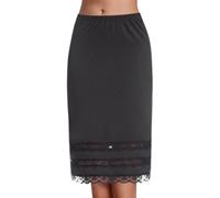 Jupon Femme Longue Jupes de Robes Fond de Jupe avec Dentelle Antistatique Lingerie sous-vêtements Invisible Demi-Jupe Jupon Elastique Mi-Long Petticoat Elégant pour Mariage Fille