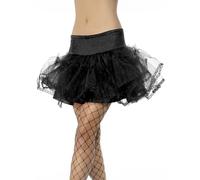 Jupon noir avec ourlet large - Jupe classique en tulle pour les dessous et les