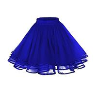 Jupon pour femme des années 50 - Rétro - Vintage - Ligne A - Crinoline - Demi-slips pour rockabilly - Tutu - Robe rockabilly - Robe festive, d bleu, taille unique