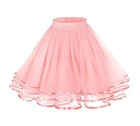 Jupon pour femme des années 50 - Rétro - Vintage - Ligne A - Crinoline - Demi-slips pour rockabilly - Tutu - Robe rockabilly - Robe festive, D rose., taille unique