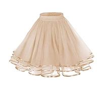 Jupon rétro des années 50 pour femme - Style rétro - Forme trapèze - Demi-slips pour rockabilly - Tutu - Robe de fête, D Kaki., taille unique