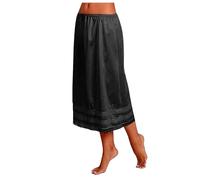 Jupon sous-Jupe sous-Robe Lingerie en Pur À Volant Broderie Anglaise Ample Grande Taille De Femme Été Longue