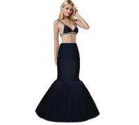 Jupons Crinoline Mariage Jupon 1 Cerceau Sirène Demi-Jupe Robe de mariée sous-Jupe Femme Jupe Sculptantes Robe de Bal Underskirt Jupes Mermaid Fishtail Wedding Petticoat Femmes Demi-Jupon(Noir,34)