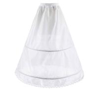 Jupons Crinoline Mariage Jupon 2 Mariage Jupon Cerceau mariée Jupon Hoopless Robe de mariée Jupons Femme Jupes Sculptantes 2 Hoops A-Line Wedding Petticoat Femme Jupon Jupes Robe Bal Jupon(Blanc,38)