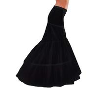 Jupons Crinoline Queue de Poisson Mariage 2 Cerceau Jupon Hoopless Mermaid Fishtail Wedding Petticoat Robe mariée Underskirt Femme Jupes sirène Demi-Slip Bal Demi-Jupe(Noir,42)