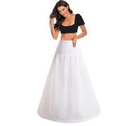 Jupons Crinoline Robe de Mariage A-Ligne Jupon 1 Cerceaux mariée Demi-Jupe Femme Jupes Robes Bal Jupe Soirée Underskirt Sculptantes 1 Hoop A Line Wedding Petticoat(Blanc,42)