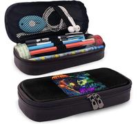 Jupsero Étui À Crayons En Cuir Super Metroid Étui À Stylo À Glissière Sac De Papeterie Pochette À Glissière Porte-Crayon Portable Polyvalent