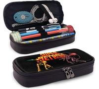 Jupsero Étui À Crayons En Cuir Super Metroid Étui À Stylo À Glissière Sac De Papeterie Pochette À Glissière Porte-Crayon Portable Polyvalent