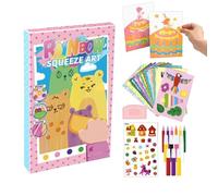 jupsjuice Ensemble de Papier Art à Gratter - Cartes postales arc-en-cadeaux fête,Cartes à gratter | pour adolescents adultes salle de classe maternelle voyages salle d'attente anniversaire Noël Nouvel