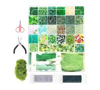 jupsjuice Kit de en Perles de Verre,Ensemble DIY de Perles Vertes - Ensemble DIY de Perlée - Pour Femmes Hommes Amateurs Artistes Étudiants Professionnels Salle de Création Maison Atelier Projet