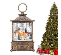 jupsjuice Lanterne de Noël avec globe de neige | Boules de neige avec scène de Noël | Scène de Noël autour de l'arbre de Noël, rotatifs de globes de di pour la maison de, le