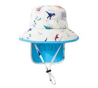 Jupsk Bébé Bob Chapeau Fille Garçon ete Bonnet de Soleil UV50 Chapeau de Pêcheur Casquette Dinosaure Bonnet de Bain Beach Bucket Hat pour Enfant 12-24 Mois