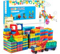 JUQG 154 Pièces Blocs de Construction Magnétiques Jouets Jouets de Construction Magnétiques Blocs de Construction Éducatifs Jouets Jouets de Construction pour Enfants Convient pour 3+ Enfants (154Pcs)