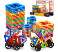 JUQG 88Pièces Blocs de Construction Magnétiques Jouets Jouets de Construction Magnétiques Blocs de Construction Éducatifs Jouets Jouets de Construction pour Enfants Convient pour 3+ Enfants (88Pcs)