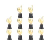 Juqoyue 10 Pièces Trophée de Pouce en Plastique Trophées Dorés Mini Trophées de Victoire D'Encouragement Prix de Récompense pour la Décoration de Bureau à